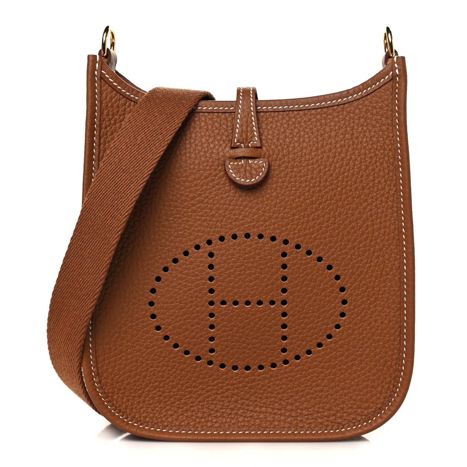 Hermes Taurillon Clemence Evelyne TPM Gold 1 of 8