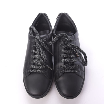 Saint Laurent Calfskin Metallic Ayers Signature Court Lips Sneakers 38 Oro Moon Black 6 of 10