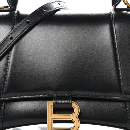 Balenciaga Shiny Box Calfskin Small Hourglass Top Handle Bag Black 7 of 10