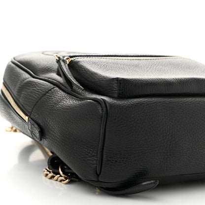 Gucci Pebbled Calfskin Soho Chain Backpack Black 9 of 12