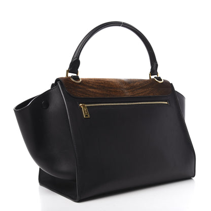 Celine Shaded Pony Hair Calfskin Medium Trapeze Brown 3 of 11