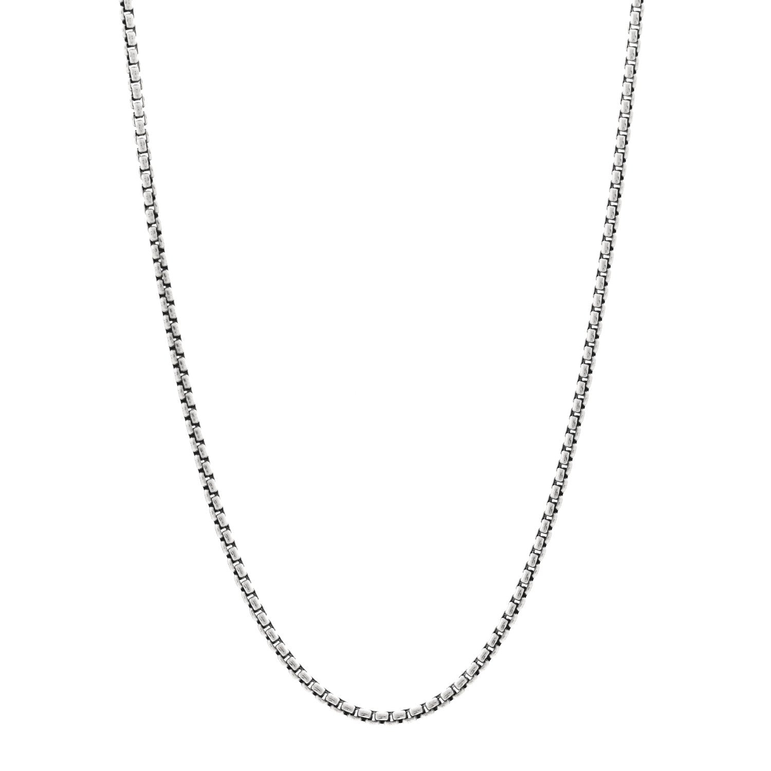 David Yurman Sterling Silver 2.7mm Small Box Chain Necklace 18" 1 of 4