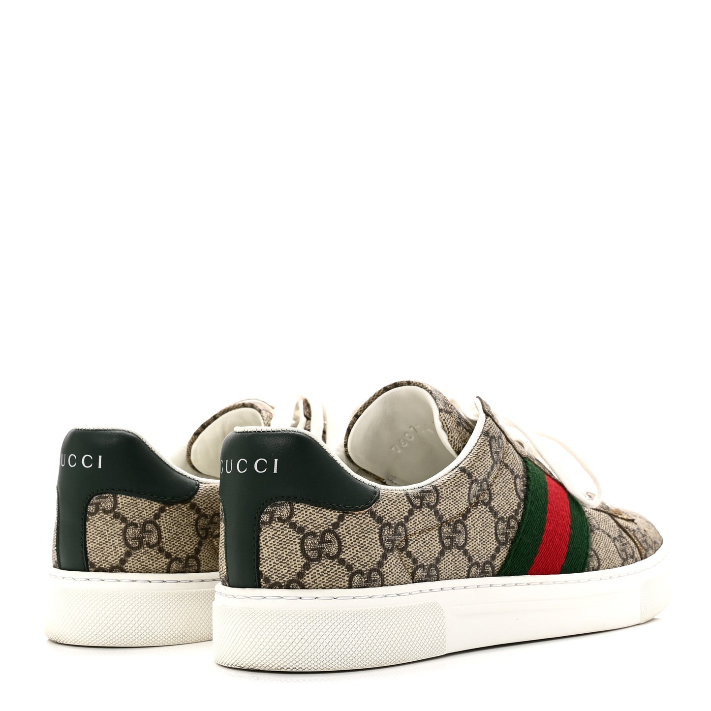 GG Supreme Monogram Womens New Ace Low-Top Sneaker 36.5 Beige