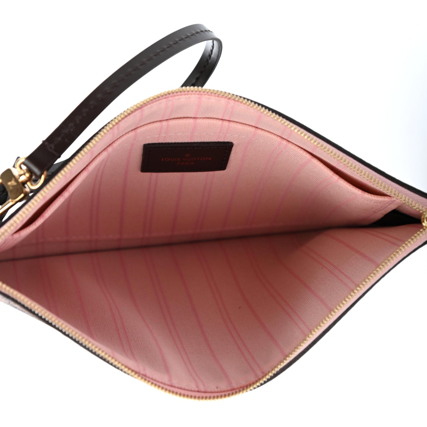 Damier Ebene Neverfull MM GM Pochette Rose Ballerine