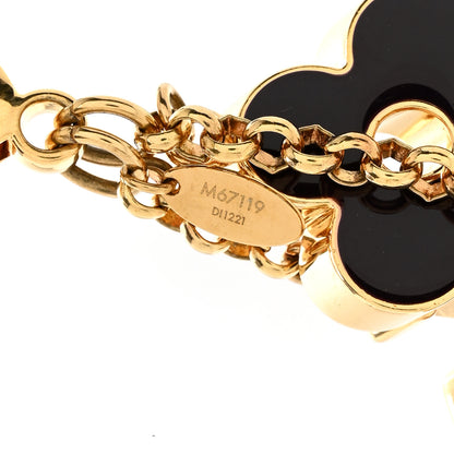 Louis Vuitton Metal Enamel Fleur De Monogram Bag Charm Dore 3 of 3