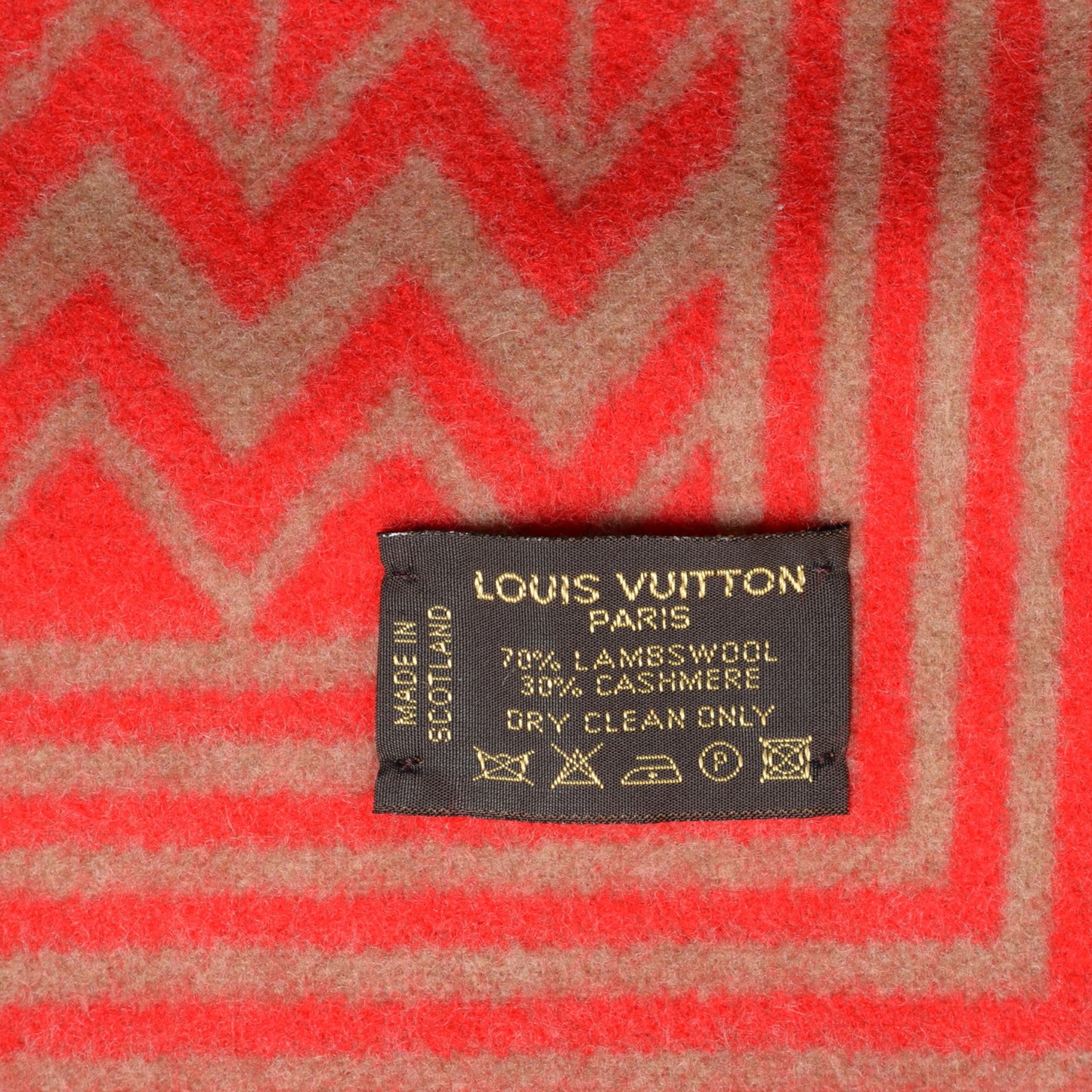 Lambswool Cashmere Karakoram Scarf Rouge Camel
