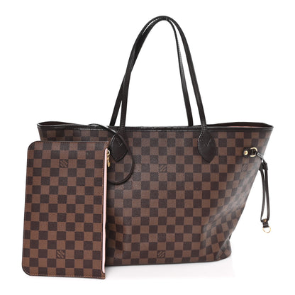 Louis Vuitton Damier Ebene Neo Neverfull MM Rose Ballerine 3 of 13