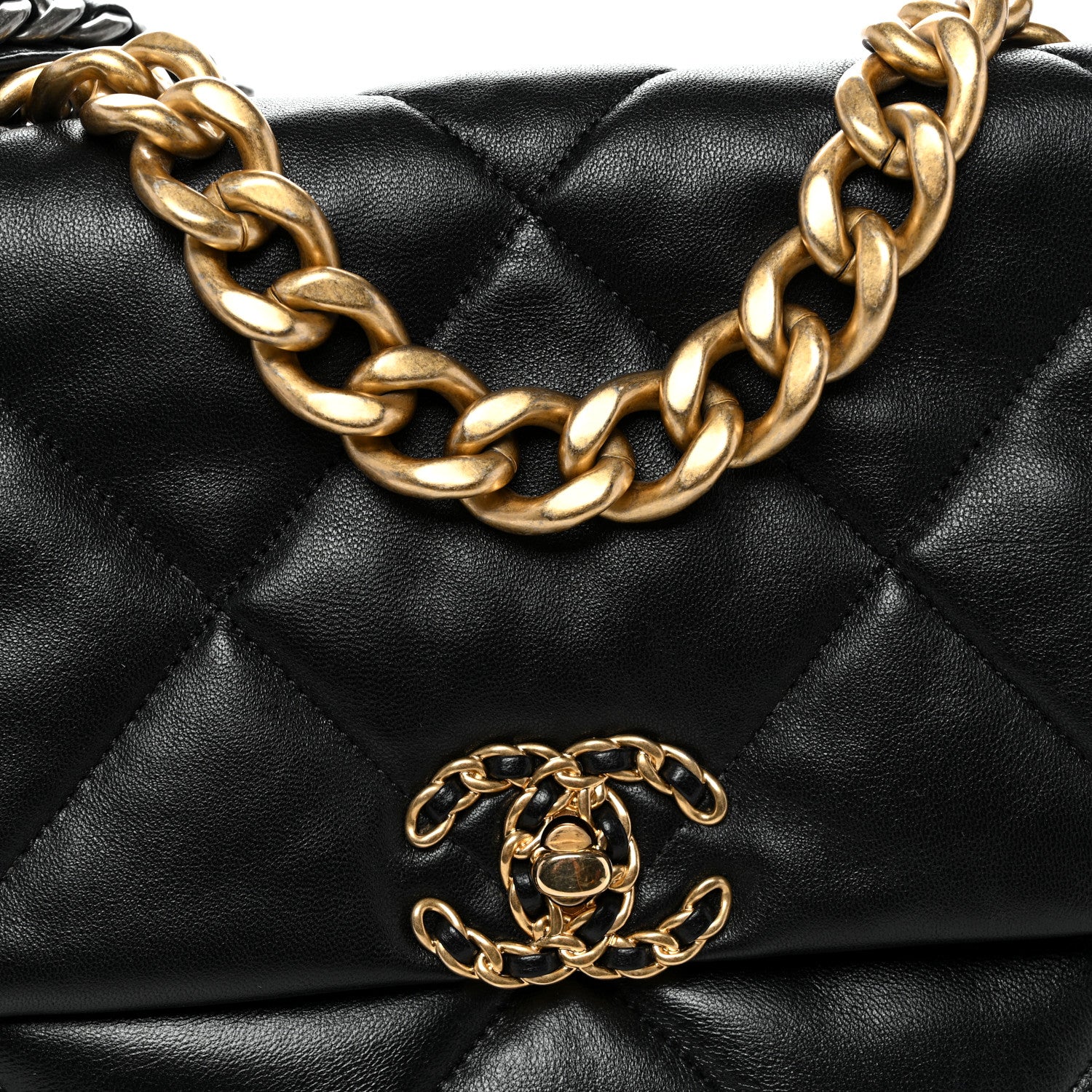 Chanel Lambskin Quilted Large Chanel 19 Flap Black 8 of 10