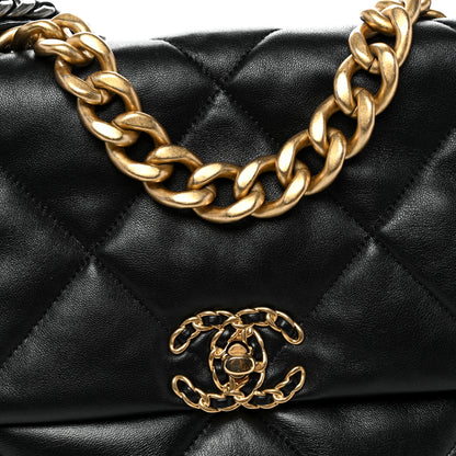 Chanel Lambskin Quilted Large Chanel 19 Flap Black 8 of 10