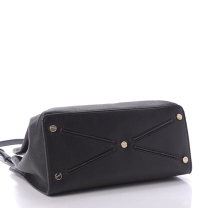 Valentino Garavani Pebbled Calfskin Large JoyLock Satchel Black 5 of 9