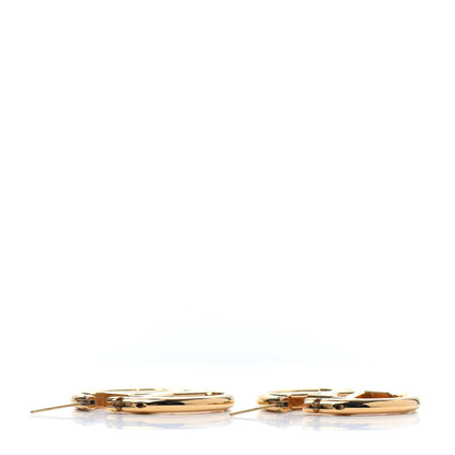 Louis Vuitton Metal Louise Hoop Earrings Gold 3 of 4