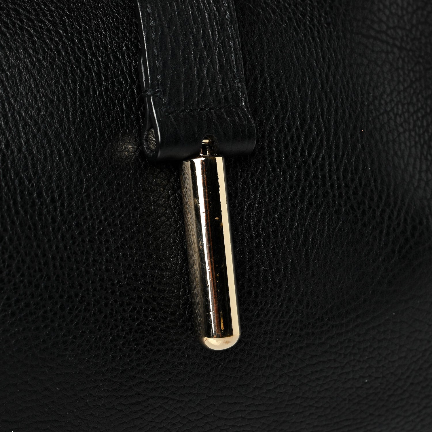 Balenciaga Grained Calfskin M Tube Round Tote Black 6 of 7