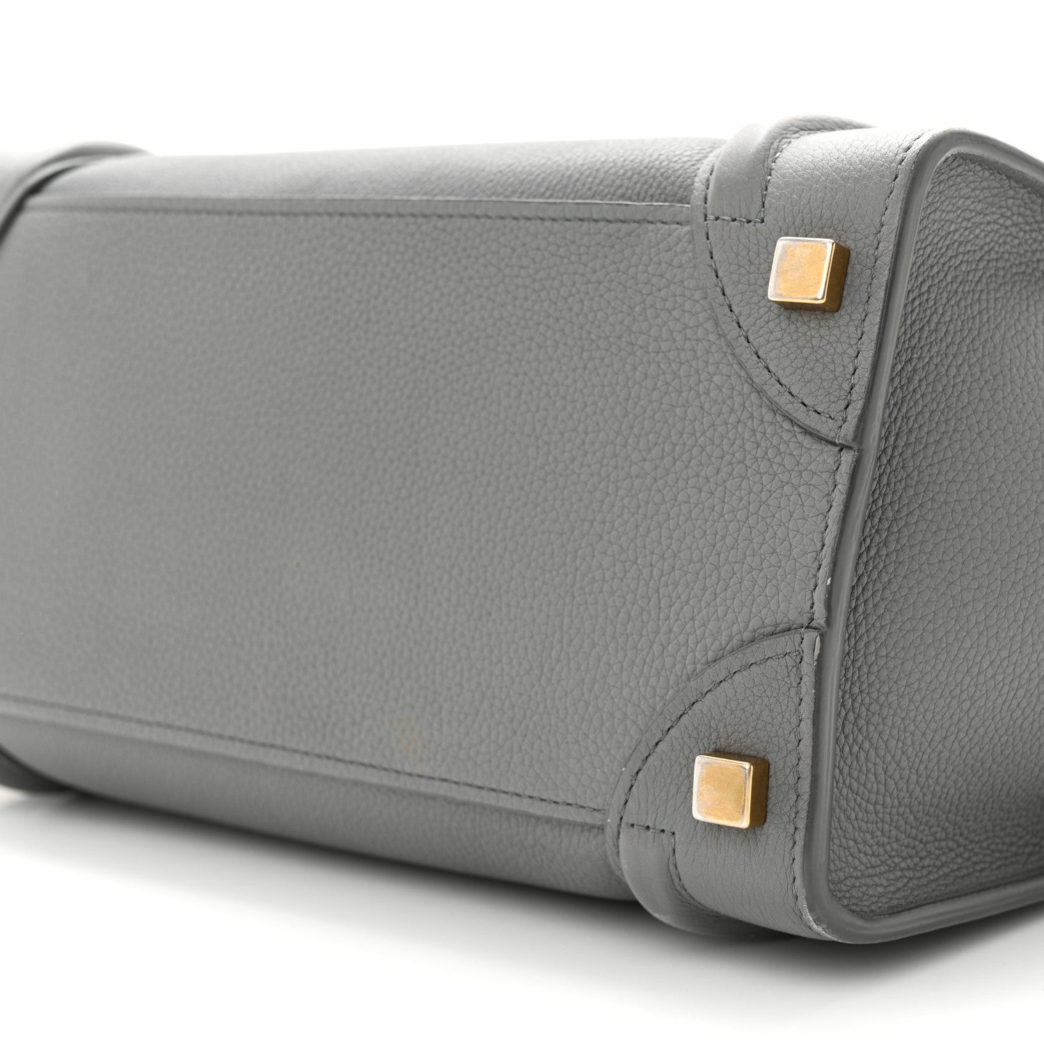 Celine Baby Drummed Calfskin Micro Luggage Kohl 10 of 12