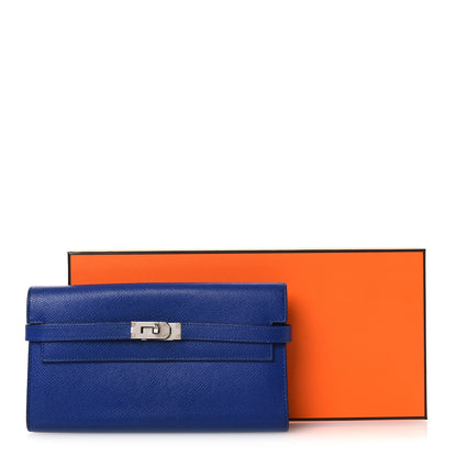 Hermes Epsom Kelly Longue Wallet Bleu Electrique 12 of 12