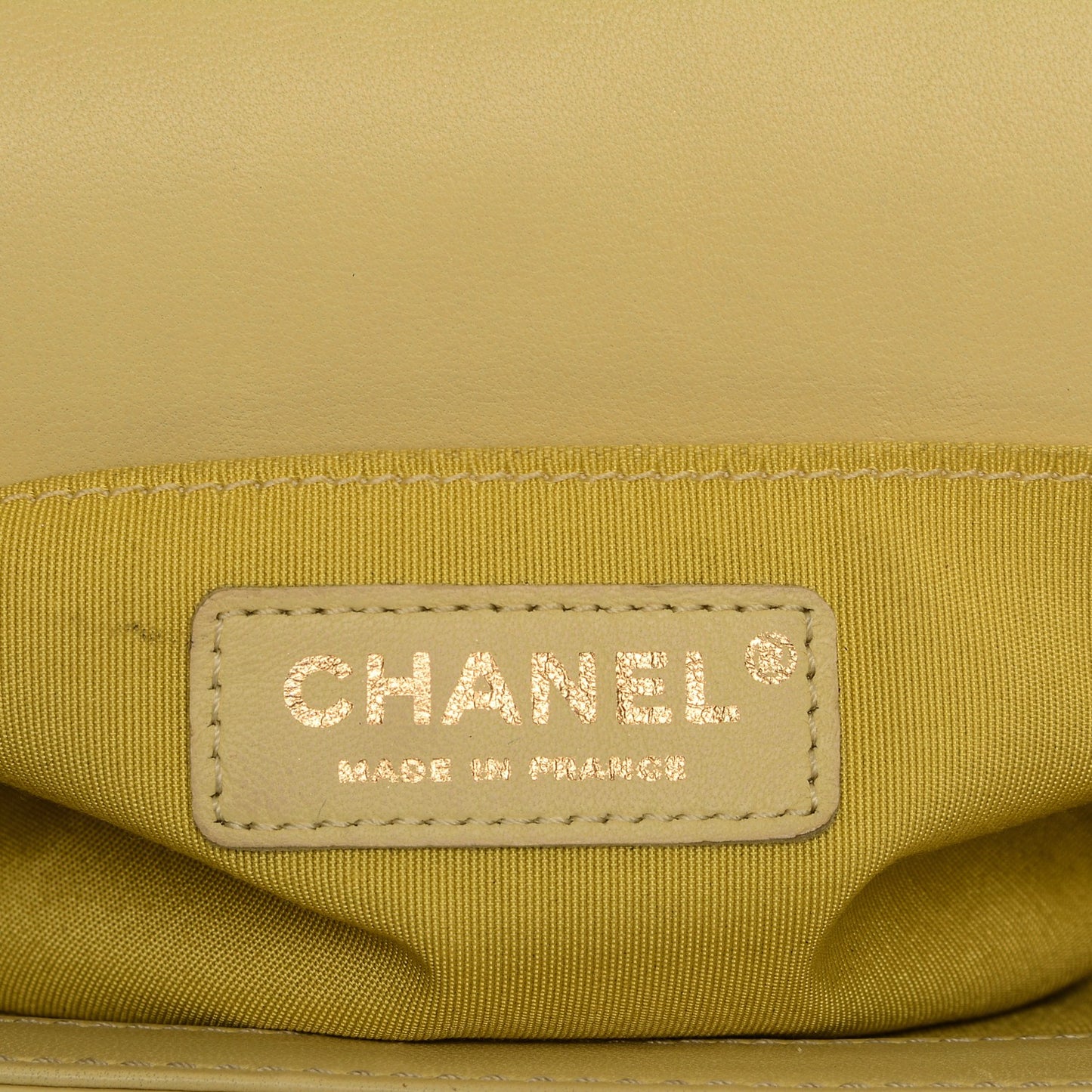 Lambskin Quilted Medium Boy Flap Yellow