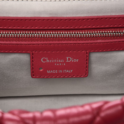 Christian Dior Lambskin Cannage Small Milly La Foret Shoulder Bag Rouge Carmin 6 of 8