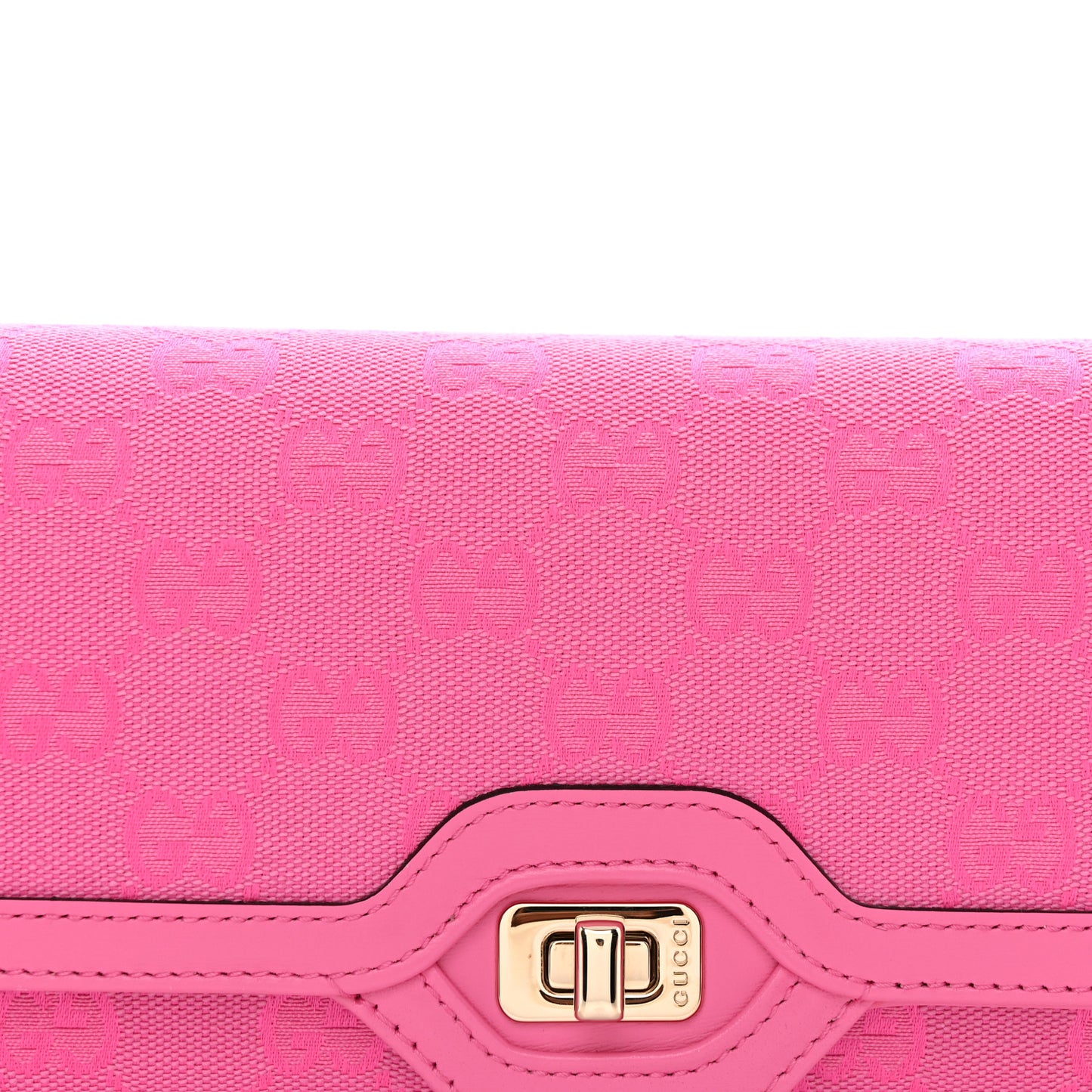 GG Monogram Textured Dollar Calfskin Small Luce Shoulder Bag Pink