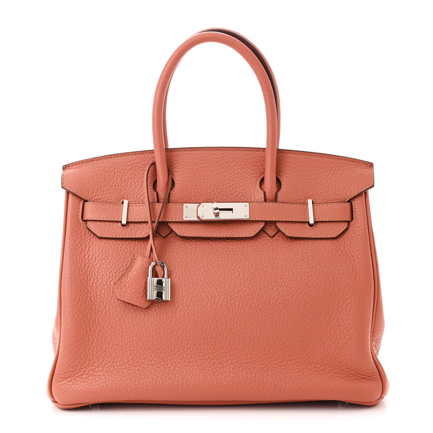 Hermes Taurillon Clemence Birkin 30  Rose Thé 1 of 14