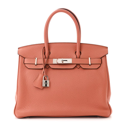 Hermes Taurillon Clemence Birkin 30  Rose Thé 1 of 14