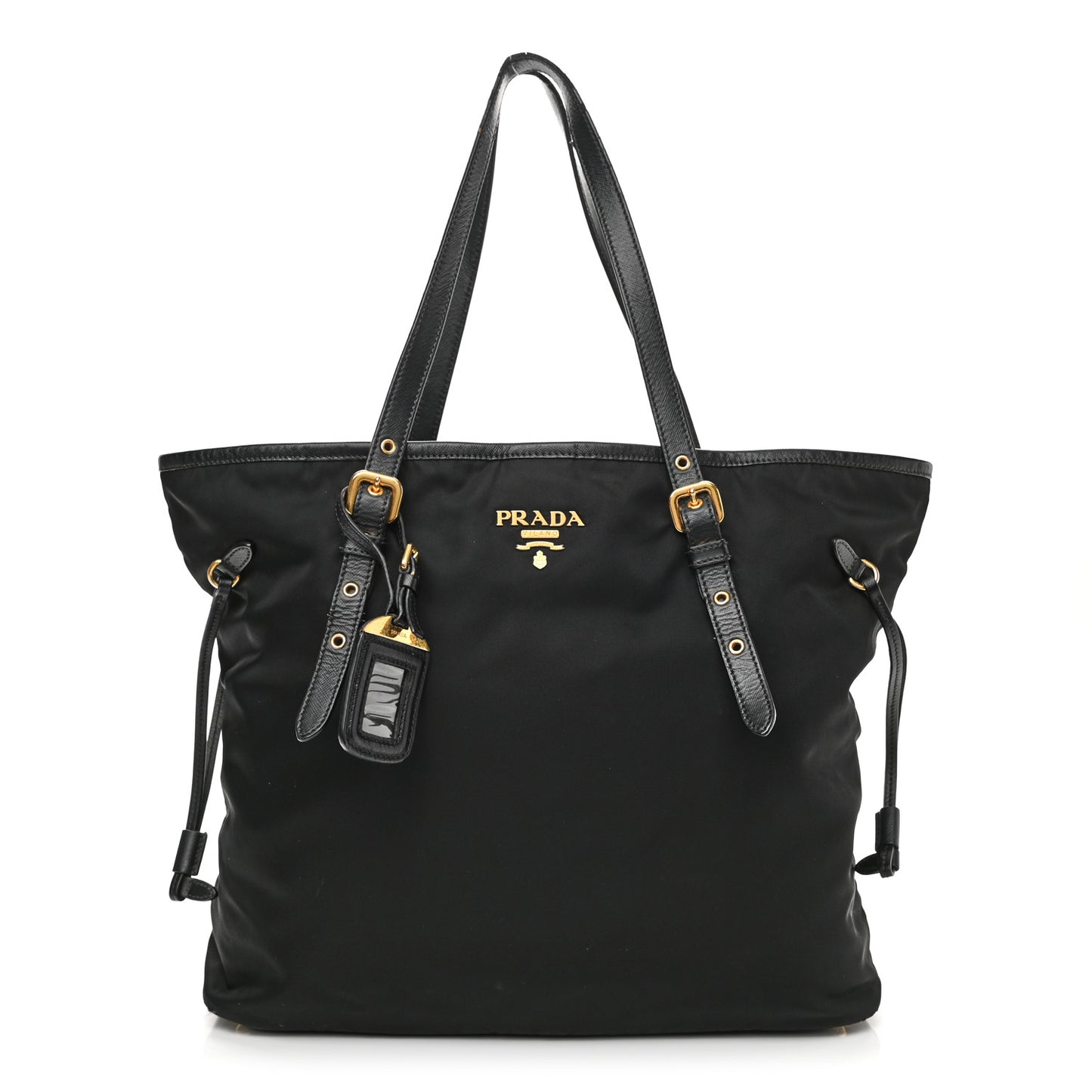 Tessuto Nylon Saffiano Tote Black