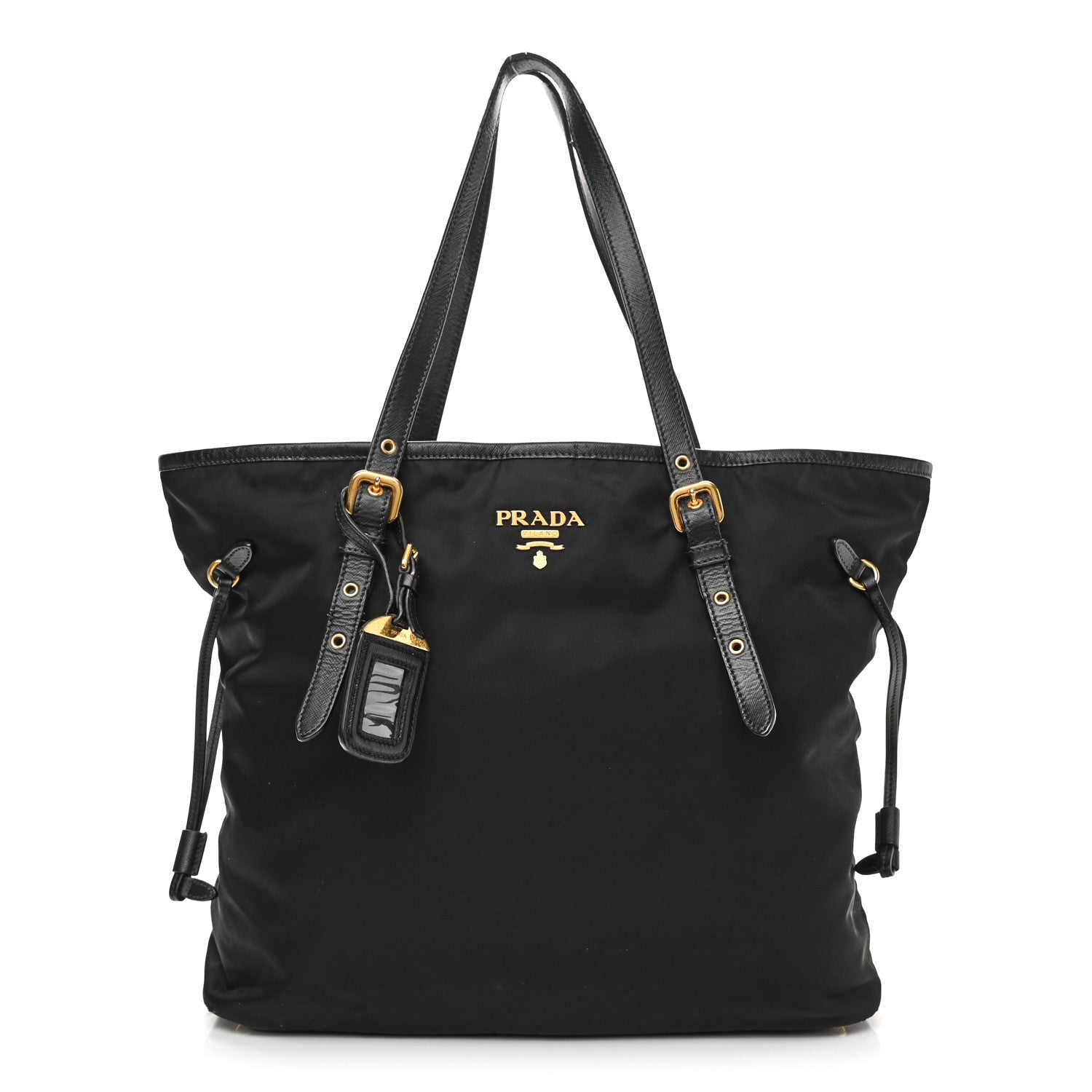 Prada Tessuto Nylon Saffiano Tote Black 1 of 13