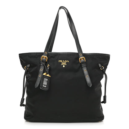 Prada Tessuto Nylon Saffiano Tote Black 1 of 13
