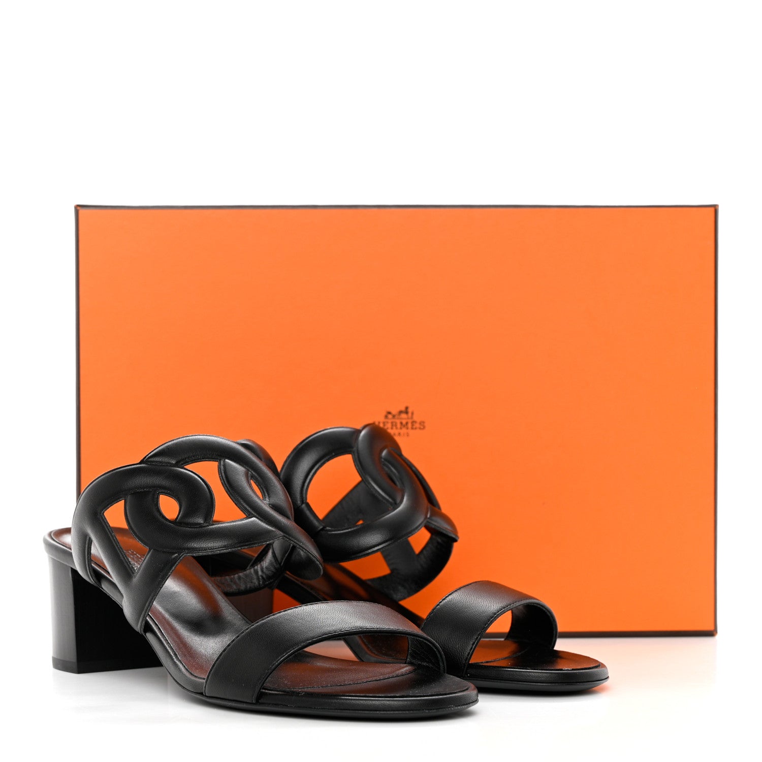 Hermes Nappa Bikini Sandals 38.5 Black 8 of 8