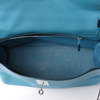 Hermes Taurillon Clemence Kelly Retourne 35 Bleu Izmir 6 of 33