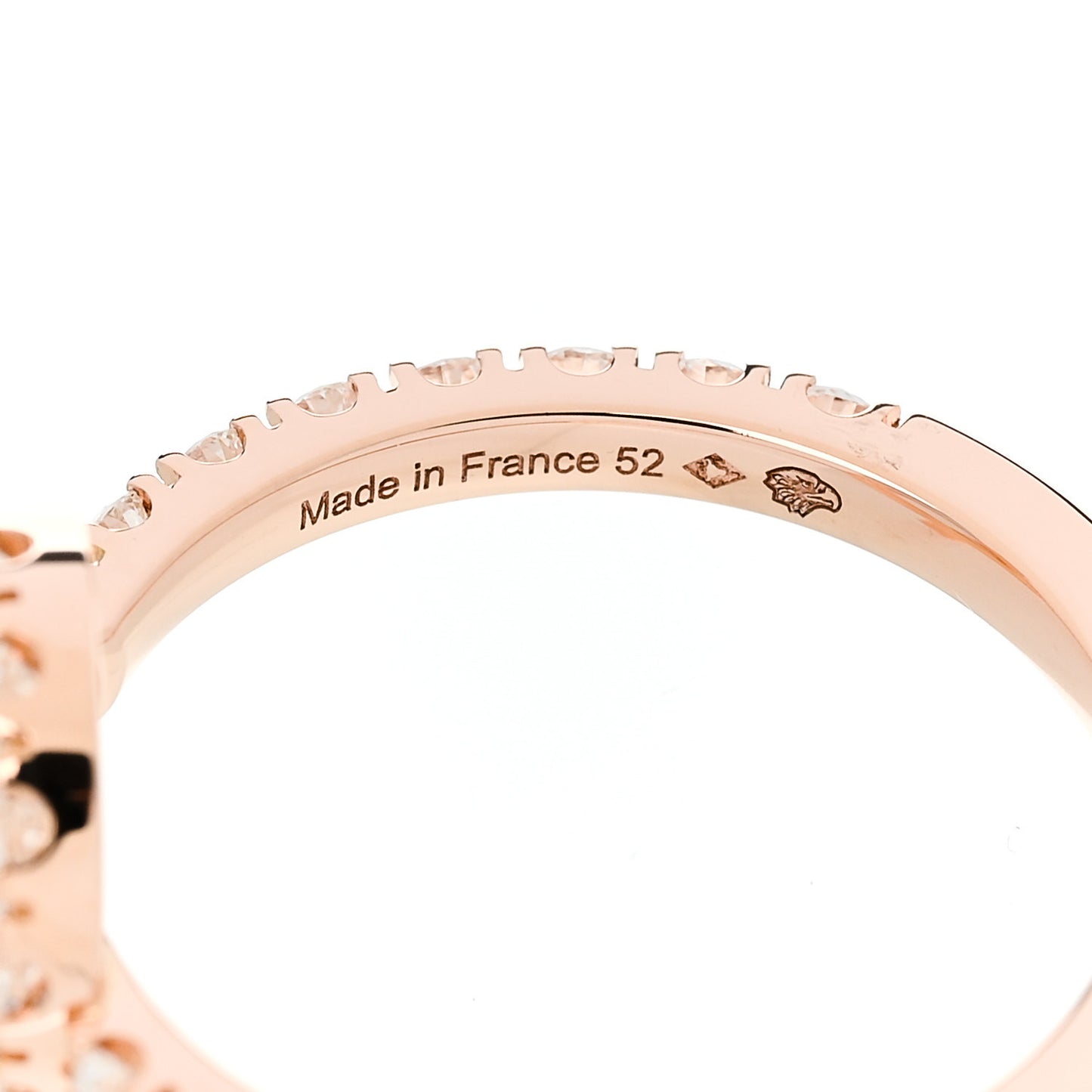 18K Rose Gold Diamond Finesse Ring 52 6