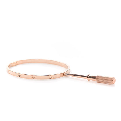 Cartier 18K Pink Gold Small LOVE Bracelet 17 4 of 6