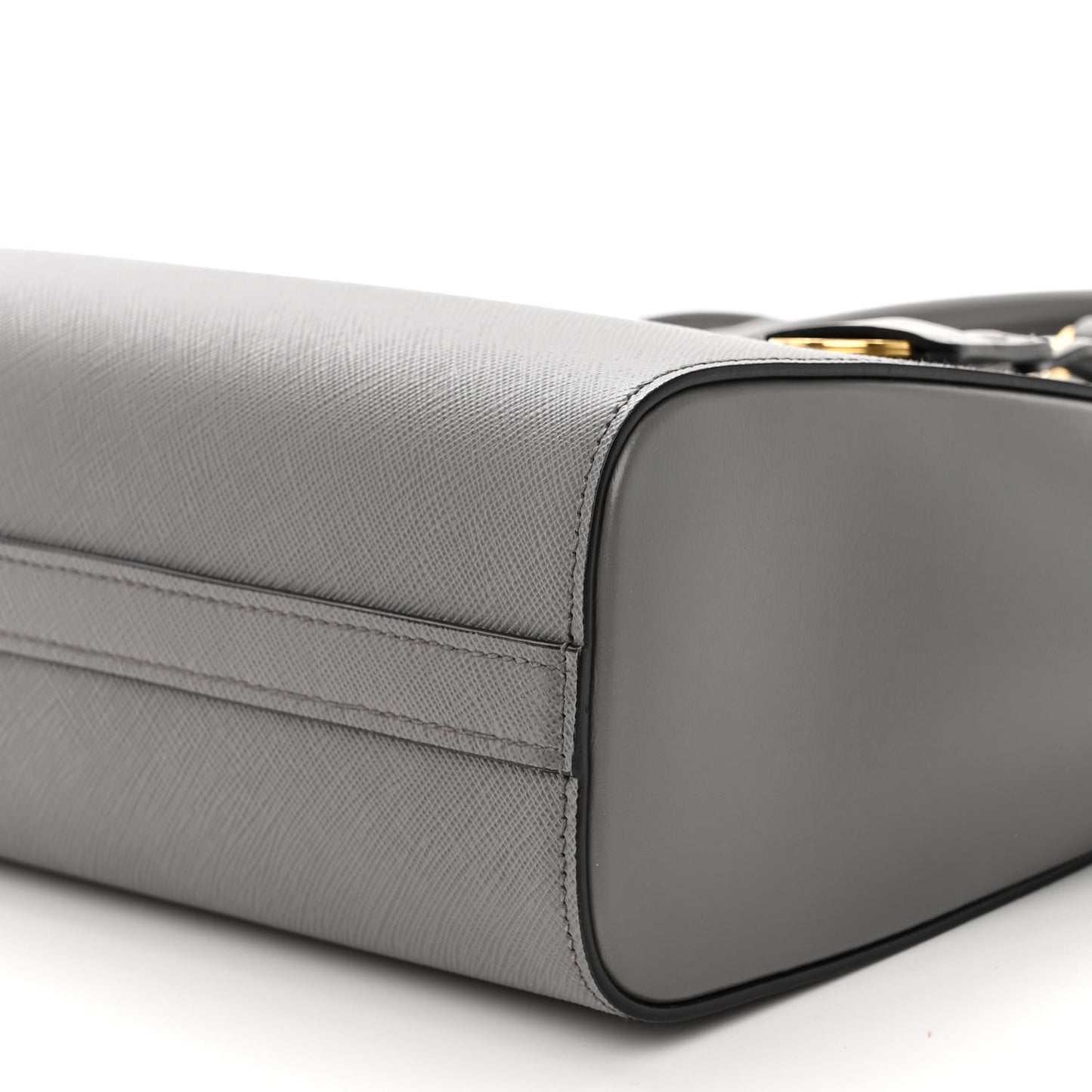 Saffiano Soft Calfskin Small Zippered Tote Marmo