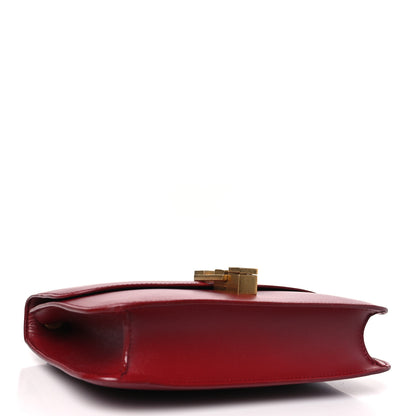 Saint Laurent Box Calfskin Le Carre Satchel Opyum Red 4 of 10