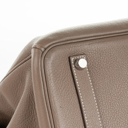 Hermes Taurillon Clemence Birkin 35 Etoupe 11 of 28