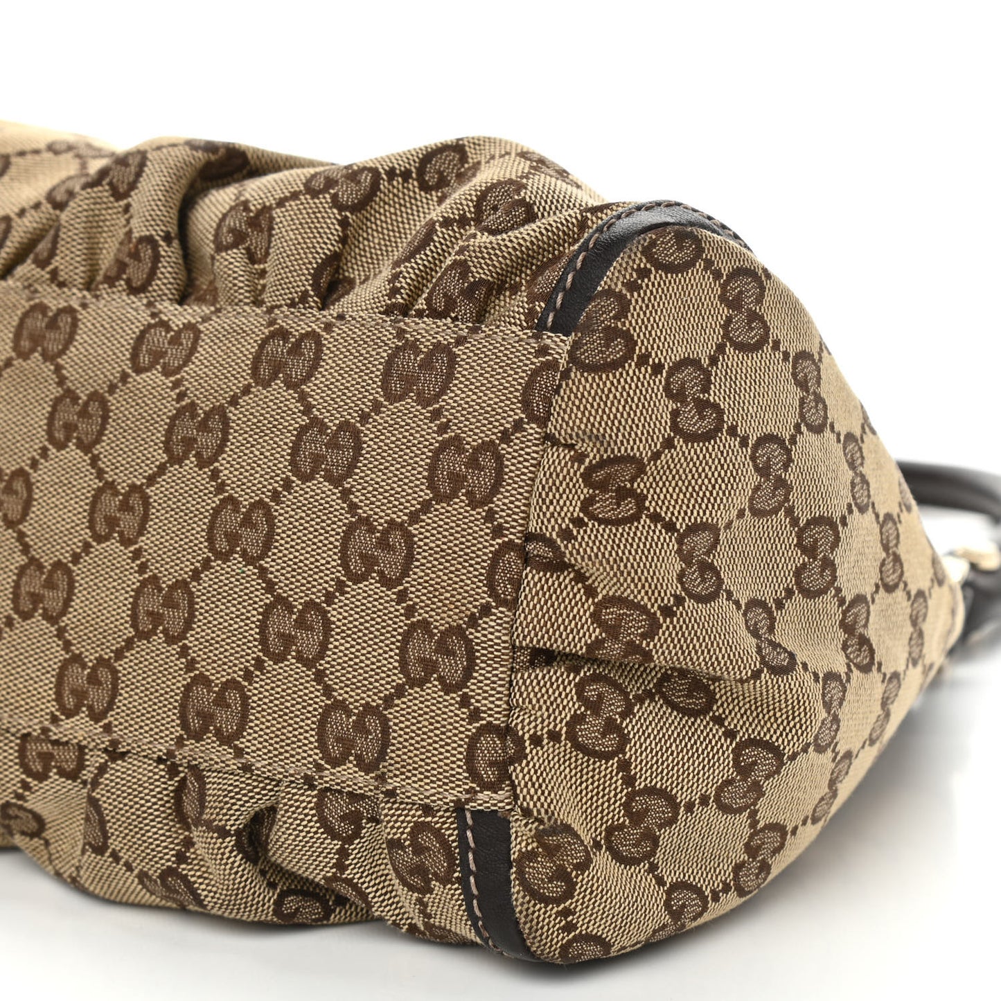 Monogram Medium D Gold Ring Hobo Dark Brown