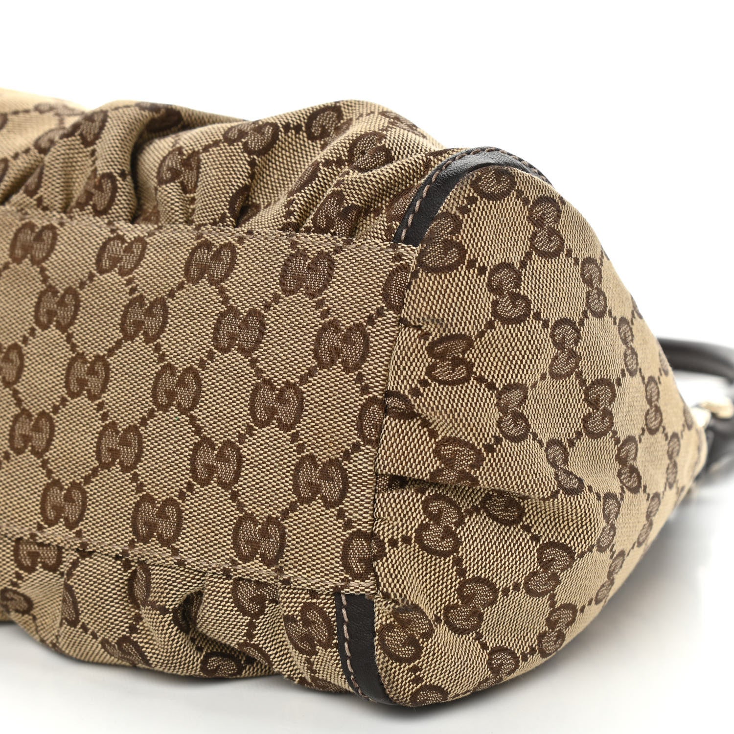 Gucci Monogram Medium D Gold Ring Hobo Dark Brown 10 of 18