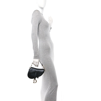 Christian Dior Calfskin Mini Saddle Bag Black 2 of 11