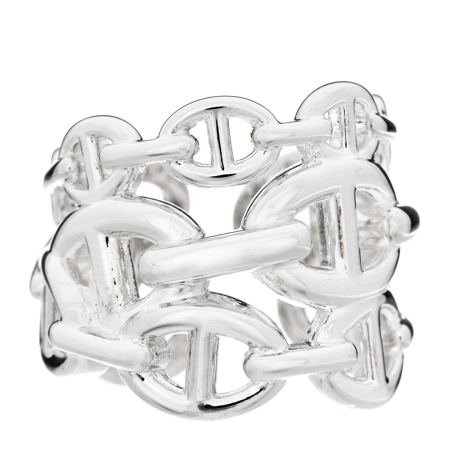 Sterling Silver GM Chaine d'Ancre Enchainee Band Ring 51 5.75