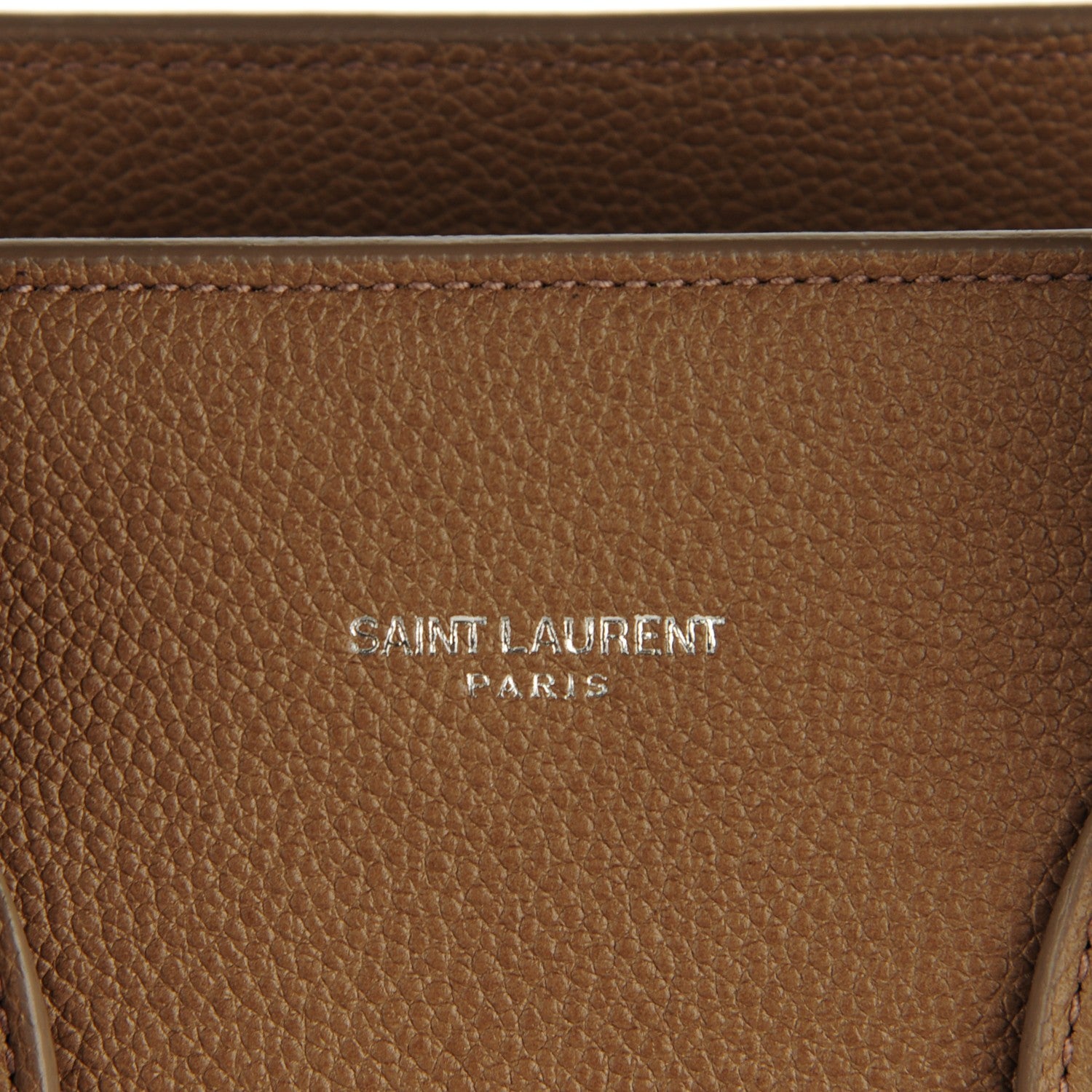 Saint Laurent Grained Calfskin Small Sac De Jour Taupe 5 of 8