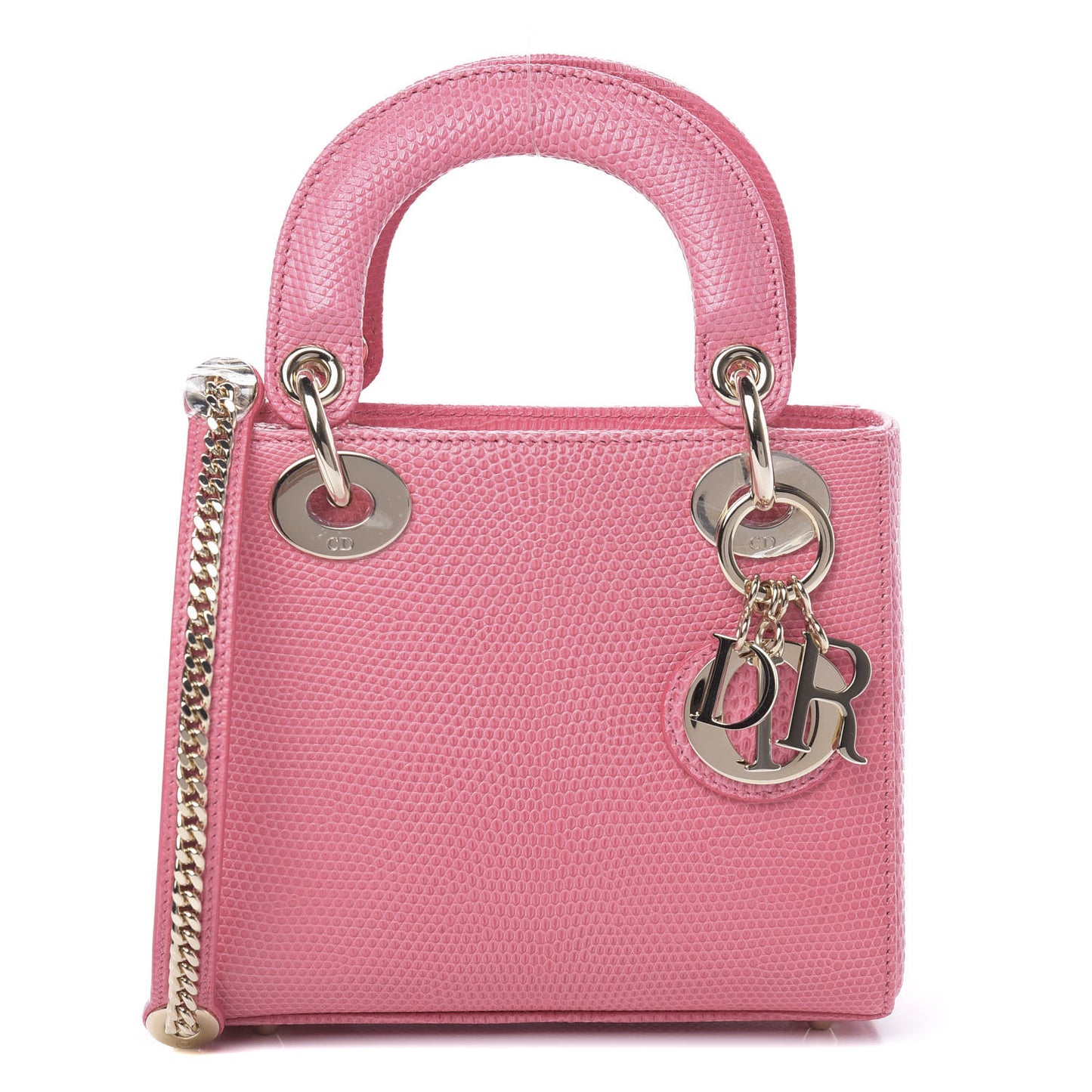 Lizard Mini Lady Dior Pink