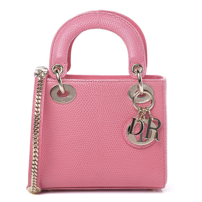 Christian Dior Lizard Mini Lady Dior Pink 1 of 9