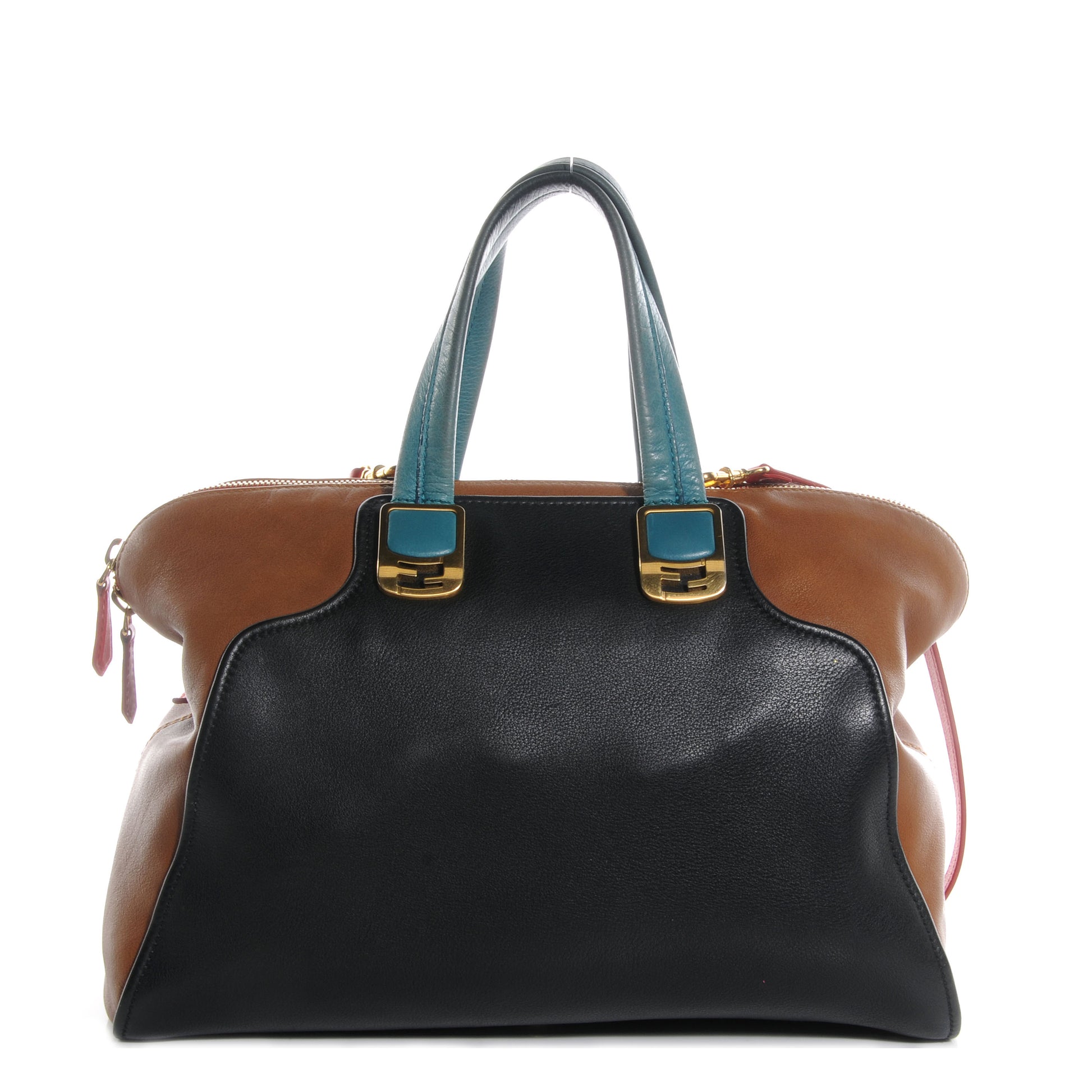 Fendi Calfskin Colorblock Large Chameleon Tote Biscotto 1 of 12