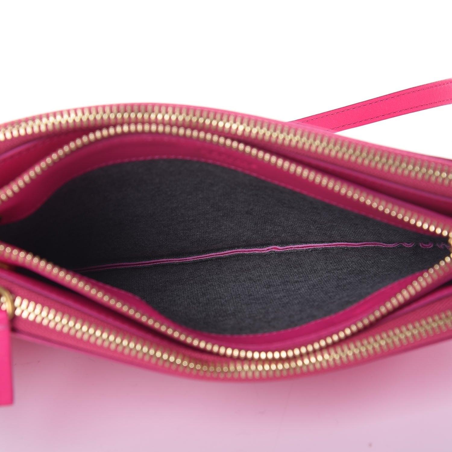 Celine Lambskin Small Trio Crossbody Bag Fluo Pink 5 of 10