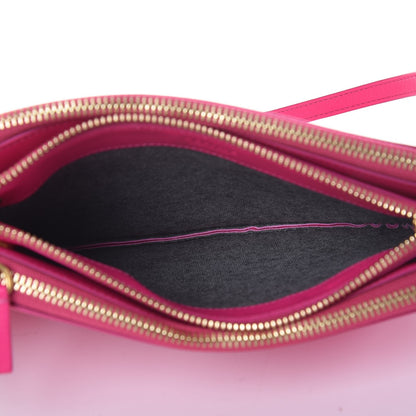 Celine Lambskin Small Trio Crossbody Bag Fluo Pink 5 of 10