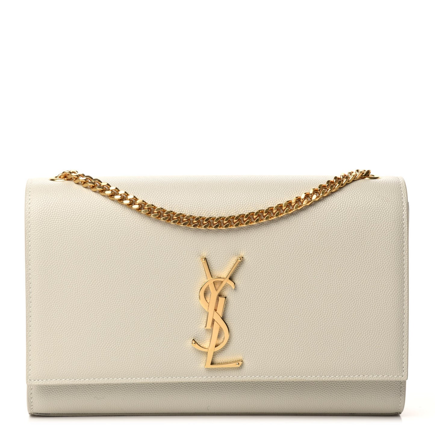 Grain De Poudre Medium Classic Monogram Kate Satchel Crema Soft