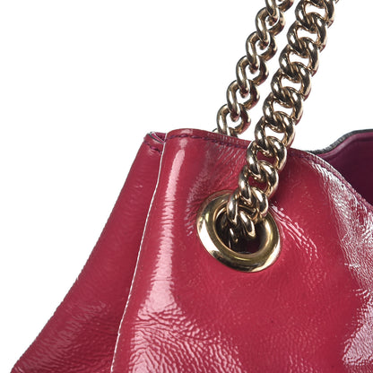 Gucci Vernice Naplack Medium Soho Chain Shoulder Bag Bright Bouganville 13 of 15