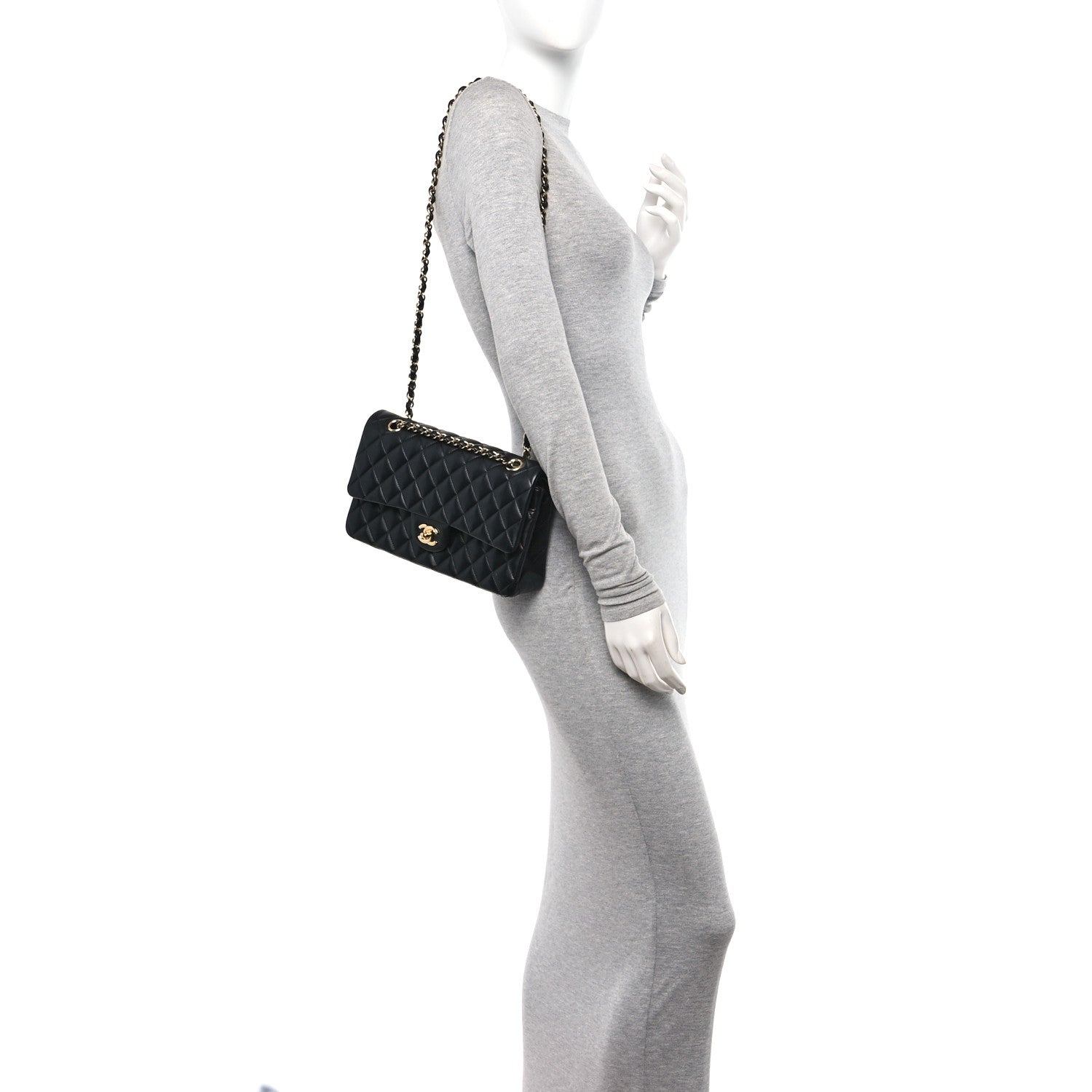 Chanel Lambskin Quilted Medium Double Flap Black 2 of 11