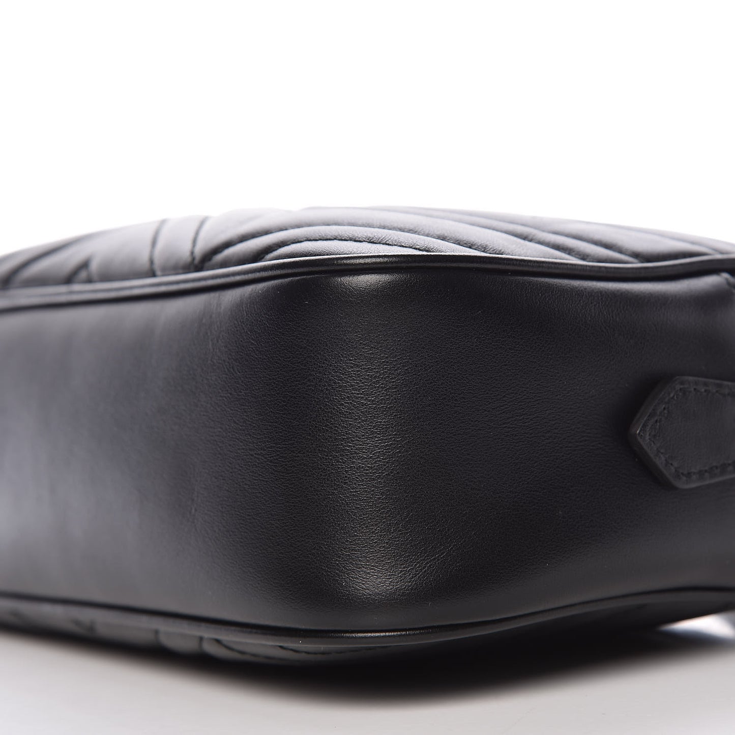 Calfskin Matelasse Small GG Marmont Chain Shoulder Bag Black