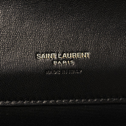 Saint Laurent Lambksin Cassandre Matelasse Carre Flap Pouch Clutch Black 6 of 7
