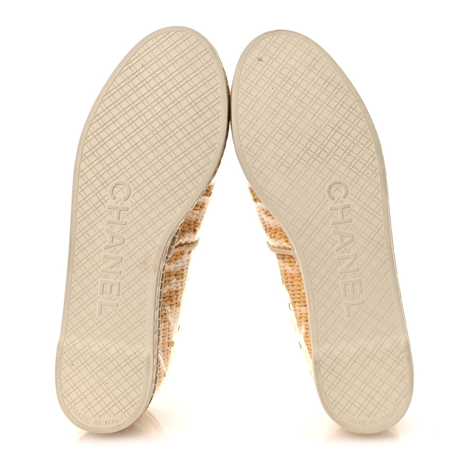 Chanel PVC Raffia CC Espadrilles 36 Beige 7 of 12