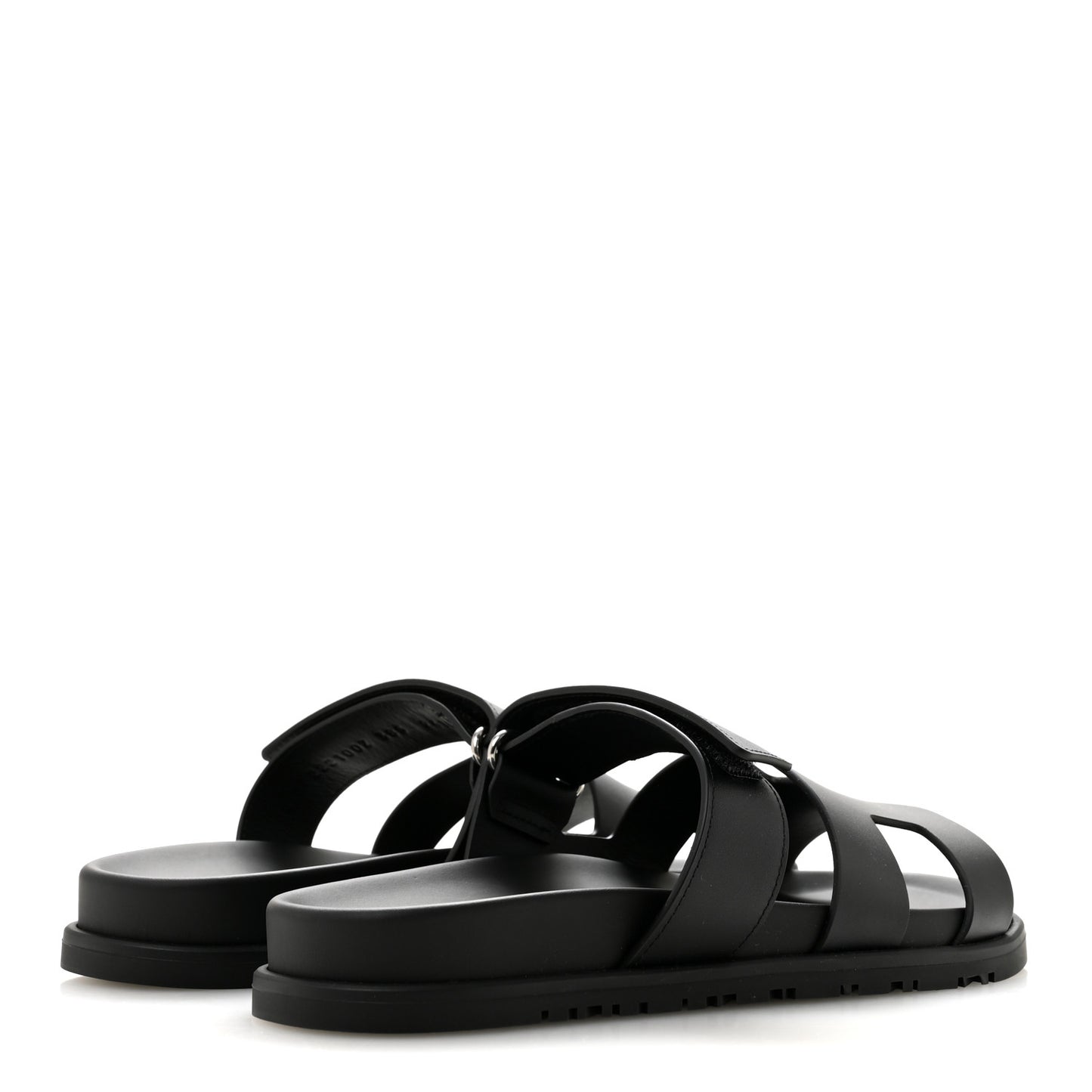 Calfskin Womens Chypre Sandals 38.5 Black